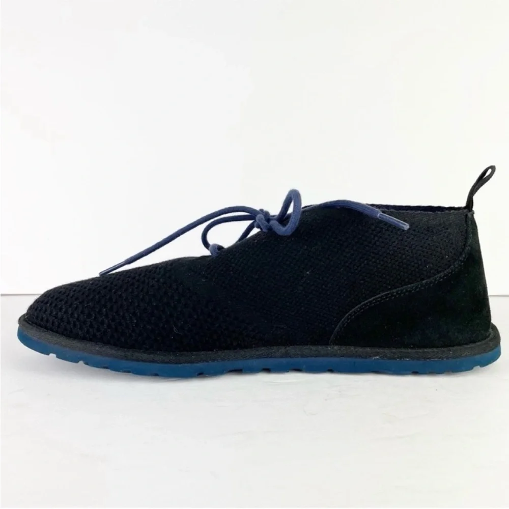 UGG Maksim Hyper Weave Black Wool Suede Lace Up Chukka Ankle Boot Shoes